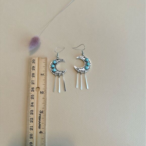 Moon drop earrings N1068 - Picture 4 of 4